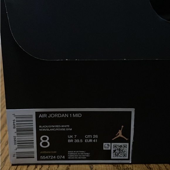 Air Jordan 1 mid ‘Banned’ mens US 8 - Picture 5 of 5